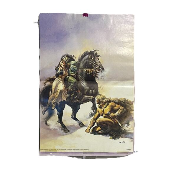 Boris Vallejo The Broken Sword Poster Fantasy Art Vintage 1979 34.25x23.5 Mystic - Picture 1 of 9